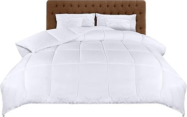 Utopia Bedding Edredón Acolchado 200x200 cm, Edredon Cama 105, Relleno Nórdico 200 gr/m² en 100% Microfibra (Blanco)